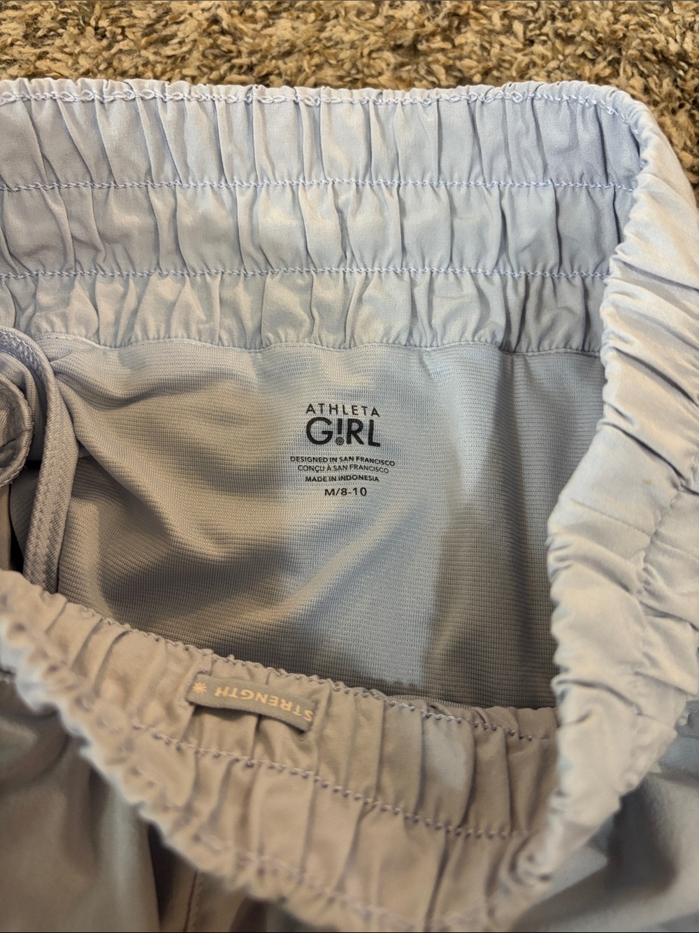 Athleta Girl Light Blue Elastic Waist Shorts